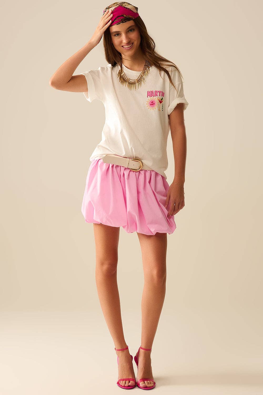 BLANC T-shirt blanc fabriqué en Italie avec logo graphique Martini en vente sur Faire3