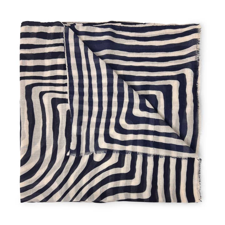 Blue & White Striped Fashion Scarf for wholesale by YOUZEY