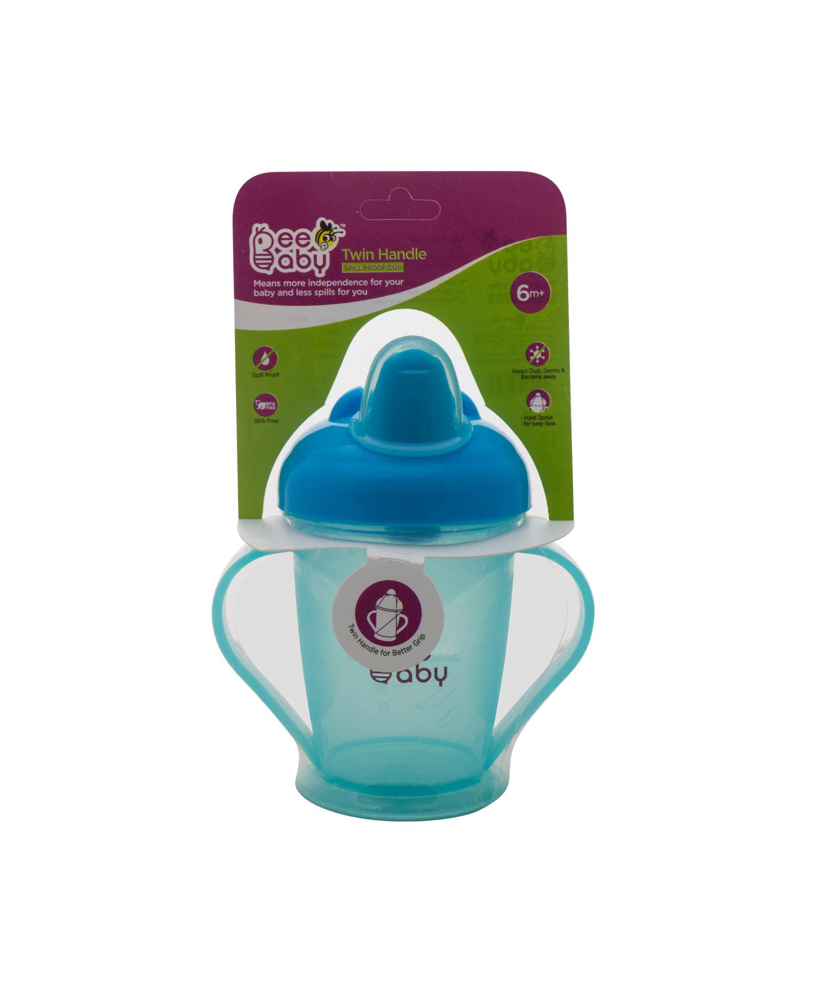 Beebaby - Wholesale Drinking Glass/Cup - Kids & Baby - Beebaby Twin Handle Sipper Single Colour 180ml / 6oz.7
