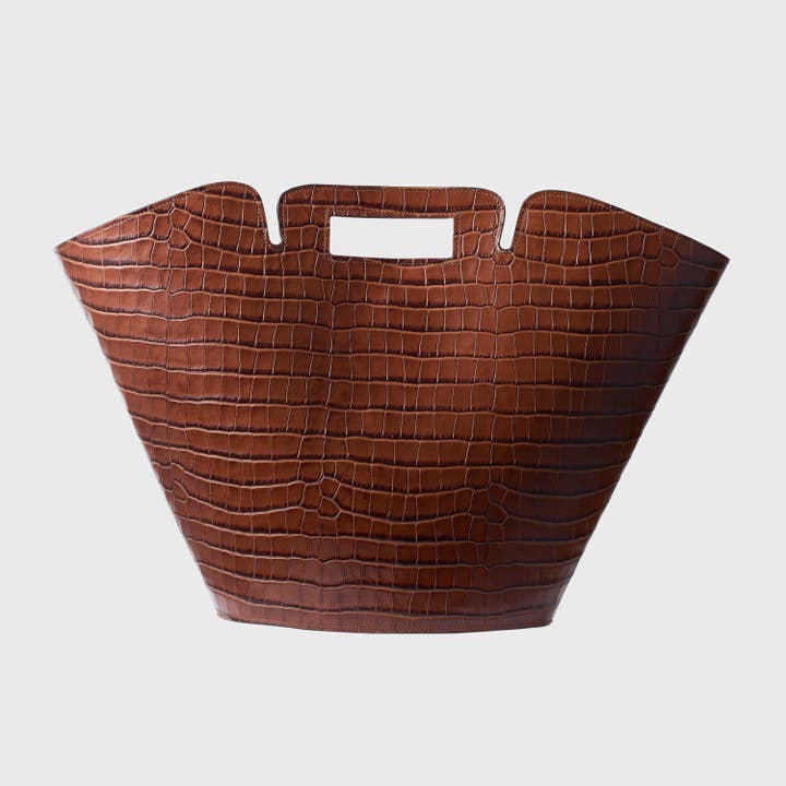 Phoebe Open Tote - Hazelnut Croco for wholesale by C.Nicol