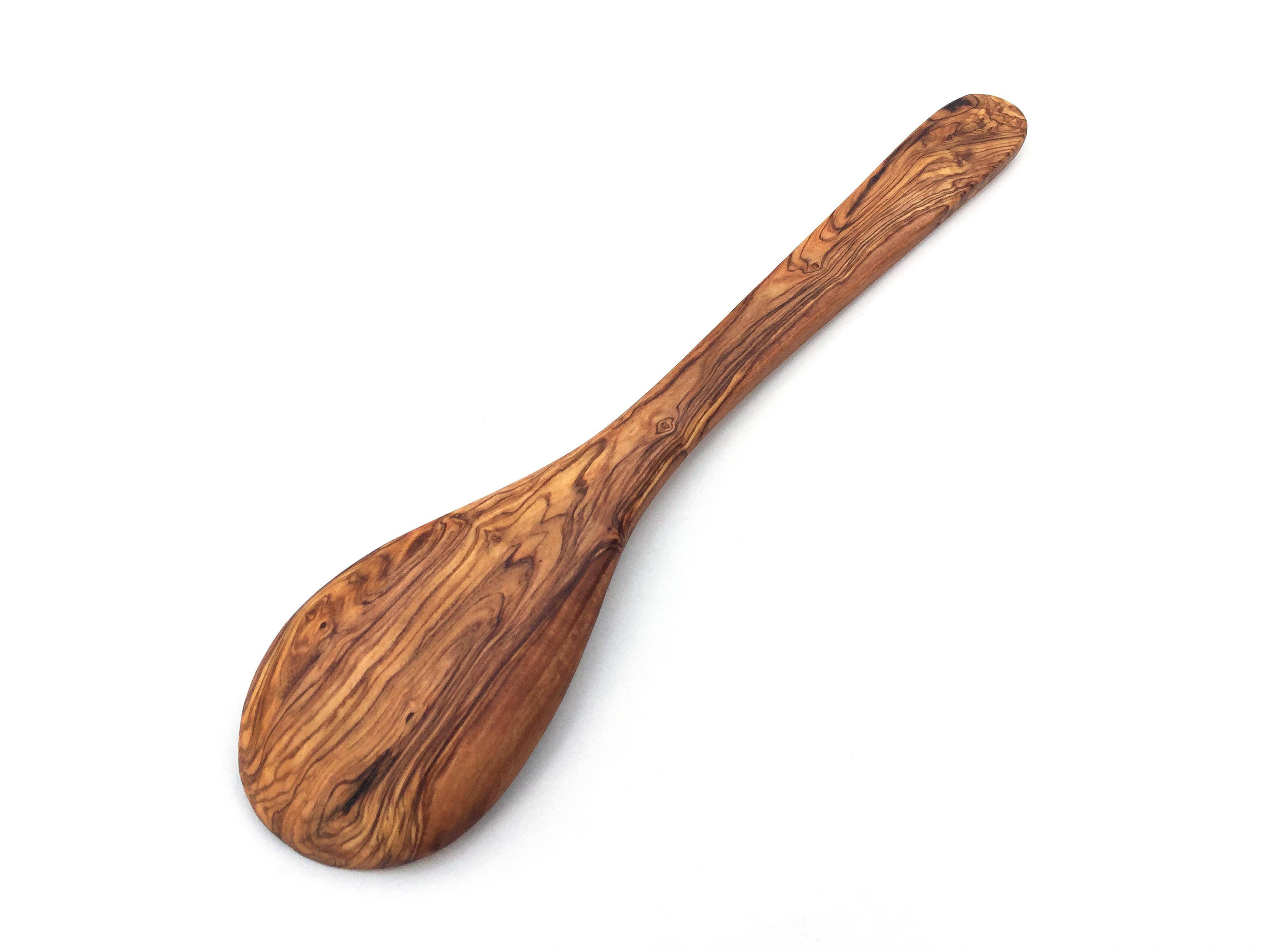 medina mood - Wholesale Kitchen Spoon - Hamburg cooking spoon with wide curved handle made of olive wood6