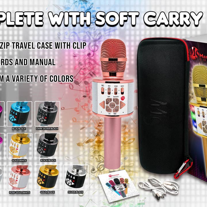 Mainstream Source - Wholesale Musical Instrument - Mainstream Source® Wireless Bluetooth Karaoke Microphone – H2