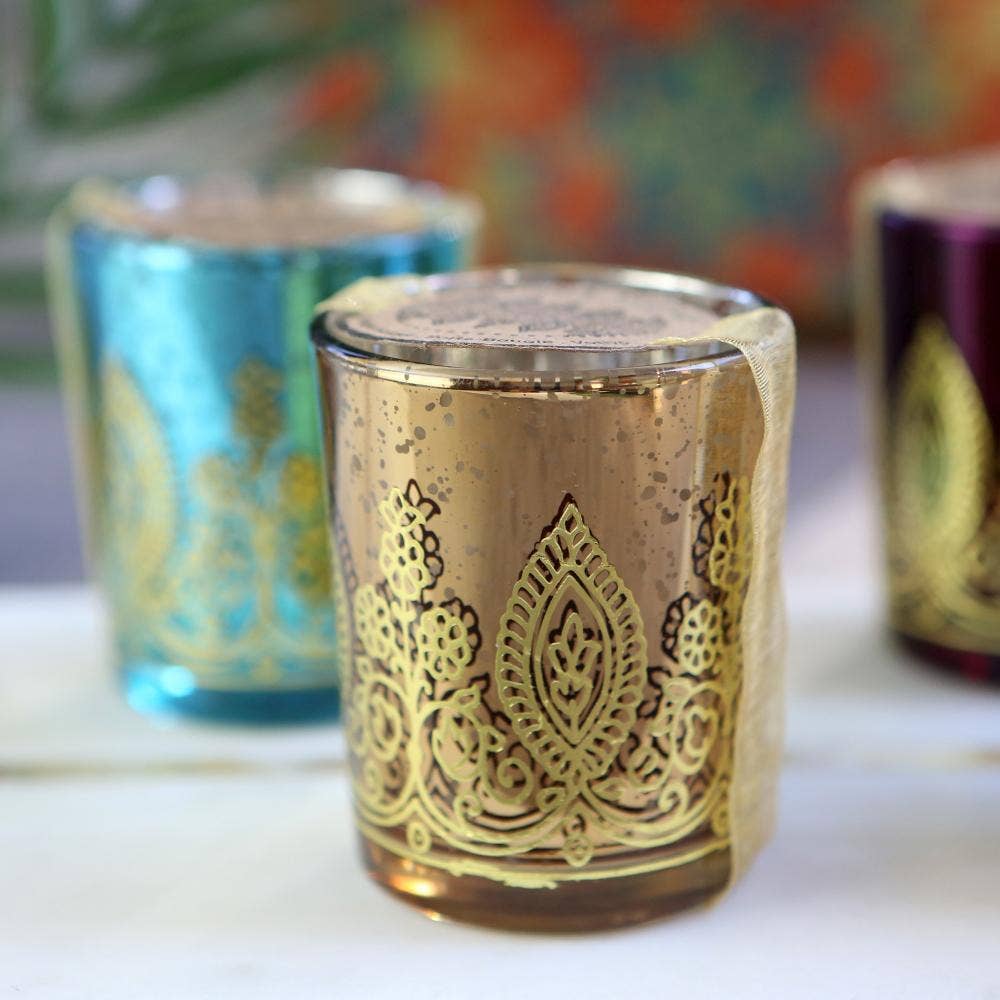 Kate Aspen - Vente Bougie votive - Votives au henné Indian Jewel - Assortiment (lot de 6)3