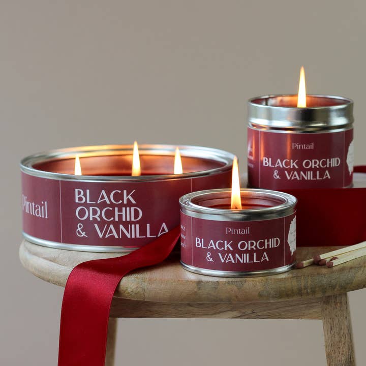 Pintail Candles | Avalon Home - Wholesale Travel candles - Black Orchid and Vanilla Paint Pot Candles | Small Candles2