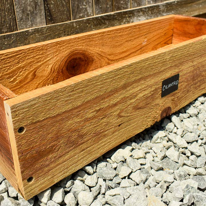 emark - Wholesale Planter Box - Outdoor Cedar Planter Box With Chalkboard Label3