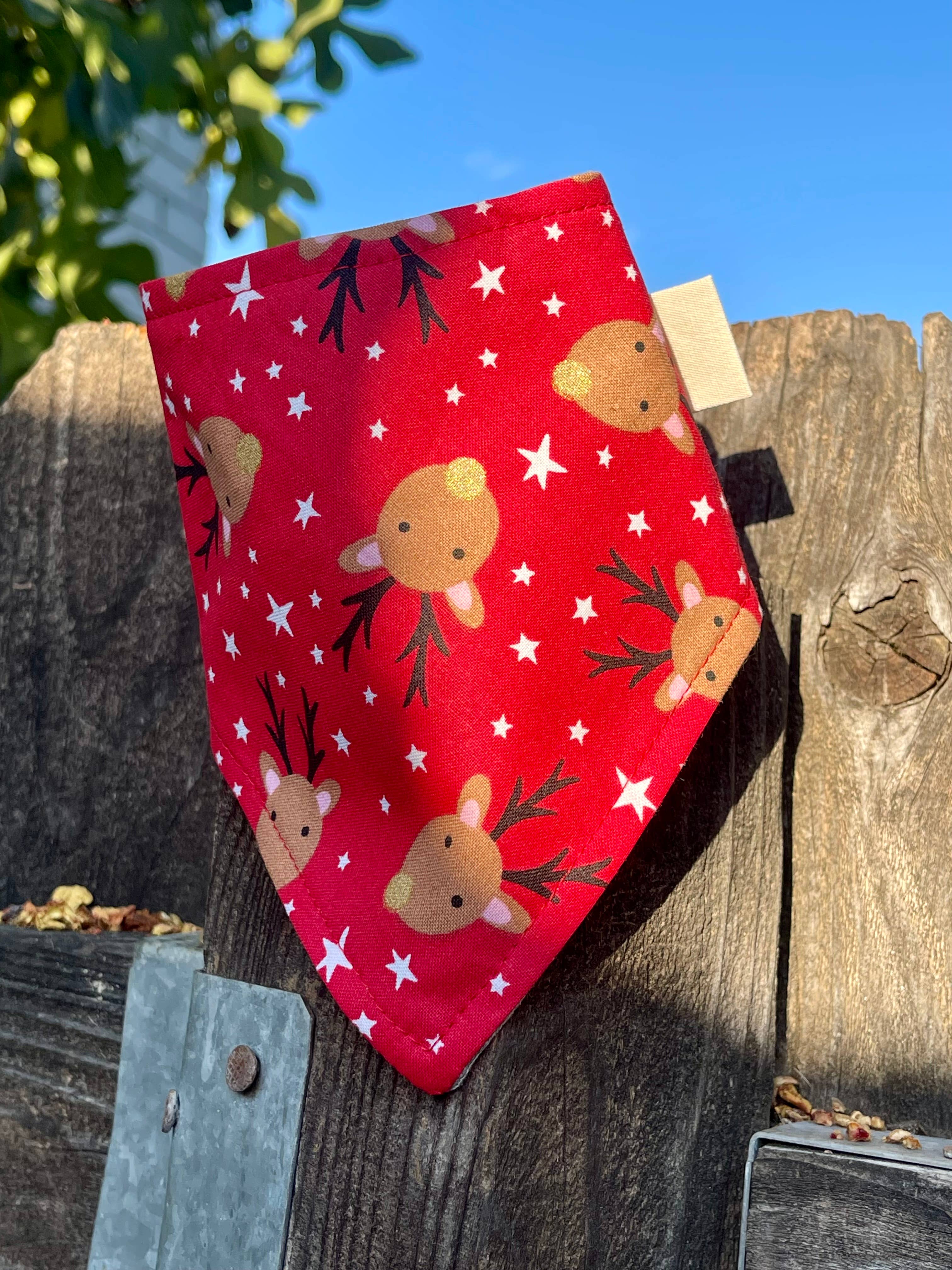 Very Vintage Designs - Wholesale Pet Bandana - Dog - Dasher – Reindeer Dog Bandana – Christmas Holiday Snap Scarf3