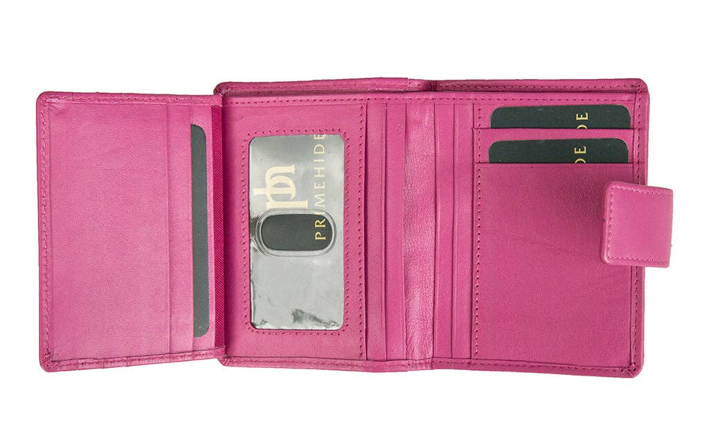 PRIMEHIDE - Vente Portefeuille – femme - Petit sac à main en cuir à trois volets Verona - 23119