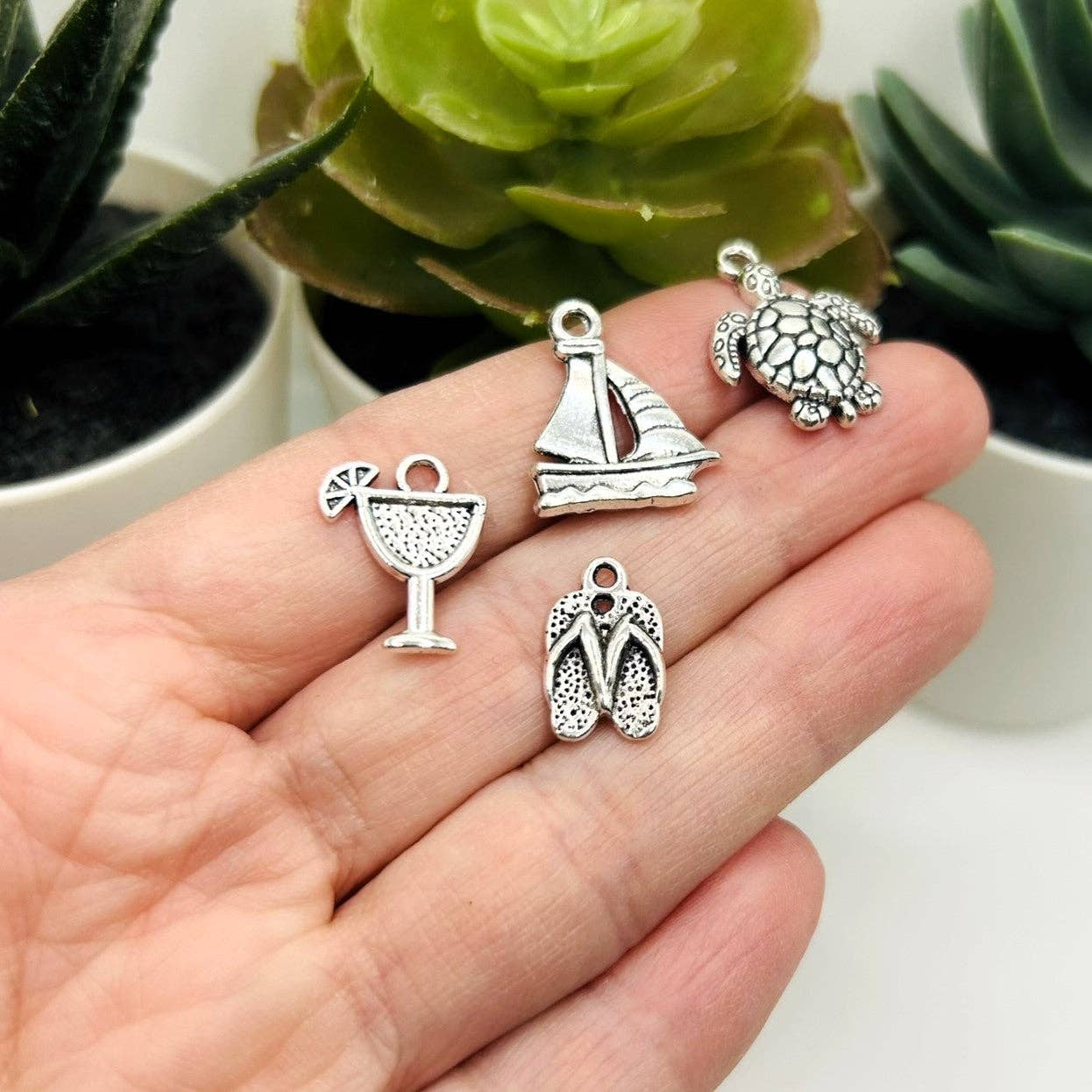 Guerrilla Charm - Wholesale Individual Charm/Pendant - Antique Silver Ocean Theme Charms, 12 Styles2