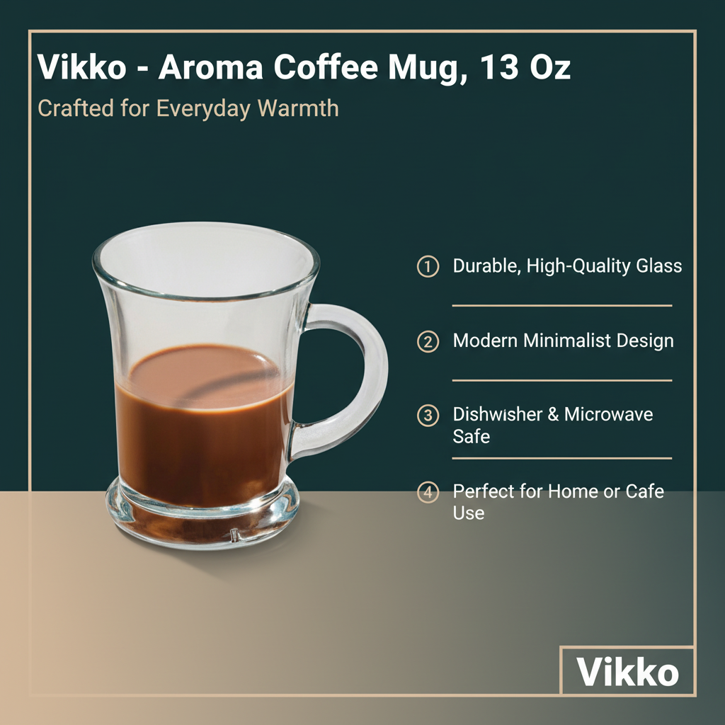 Kadra Kitchenware – Caneca por atacado – Vikko - Caneca Café Aroma, 13 Oz3