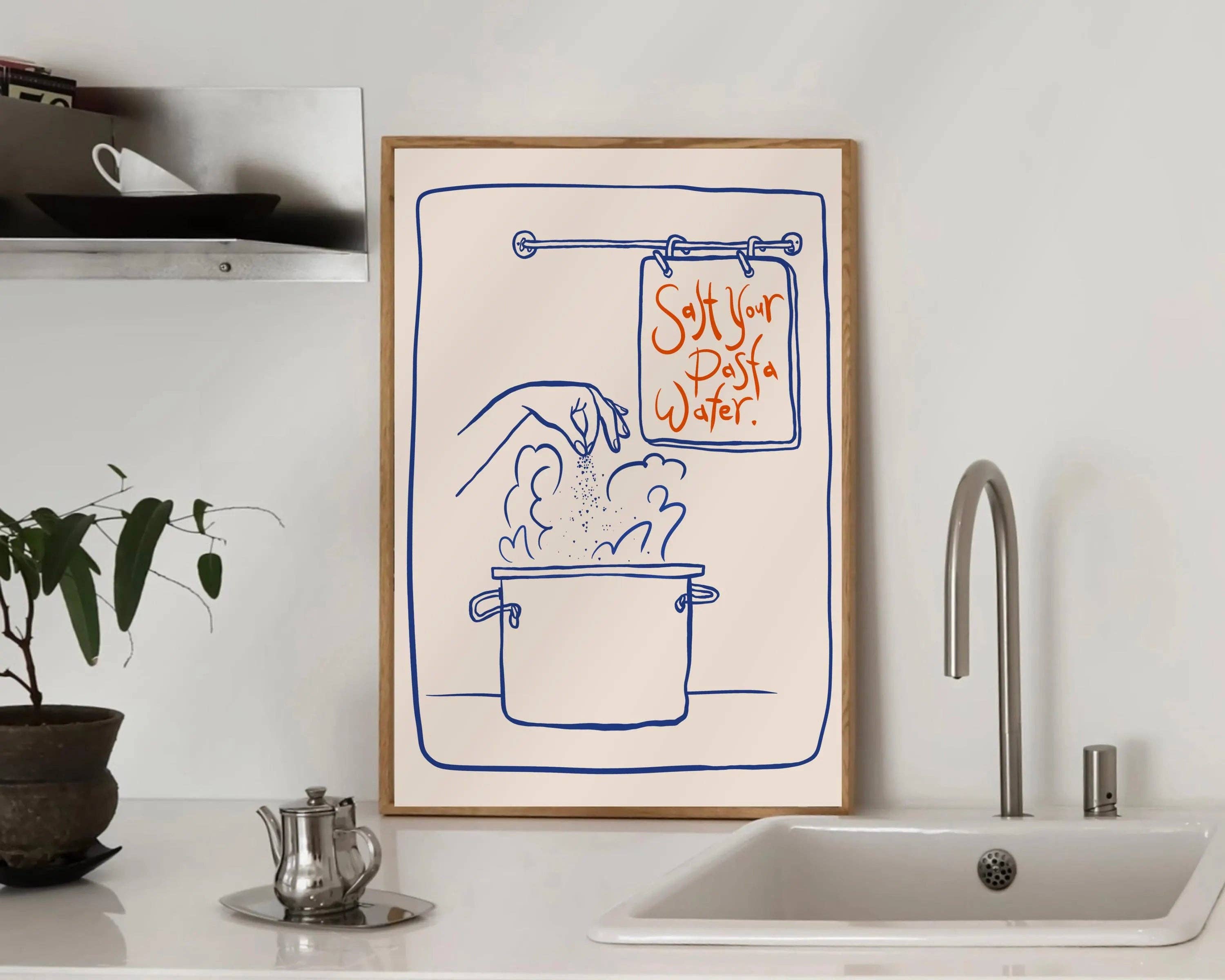 Olive Street Collective - Wholesale Art Print - Salt Your Pasta Water Print8