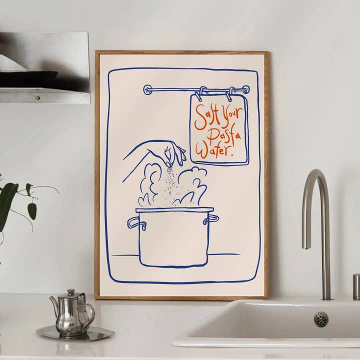 Olive Street Collective - Wholesale Art Print - Salt Your Pasta Water Print8