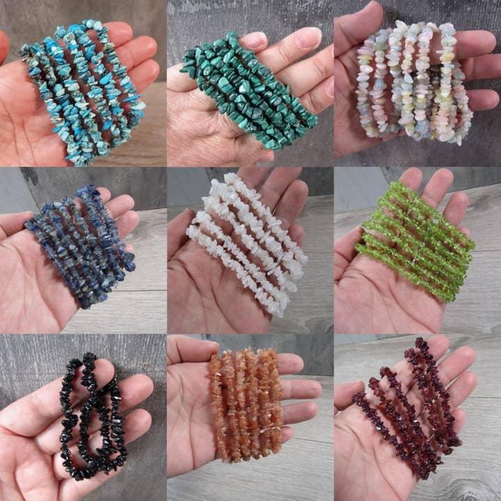 Keystone Crystals - Wholesale Beaded Bracelet - Gemstone Chip Bracelets – Premium Stones Crystal Jewelry