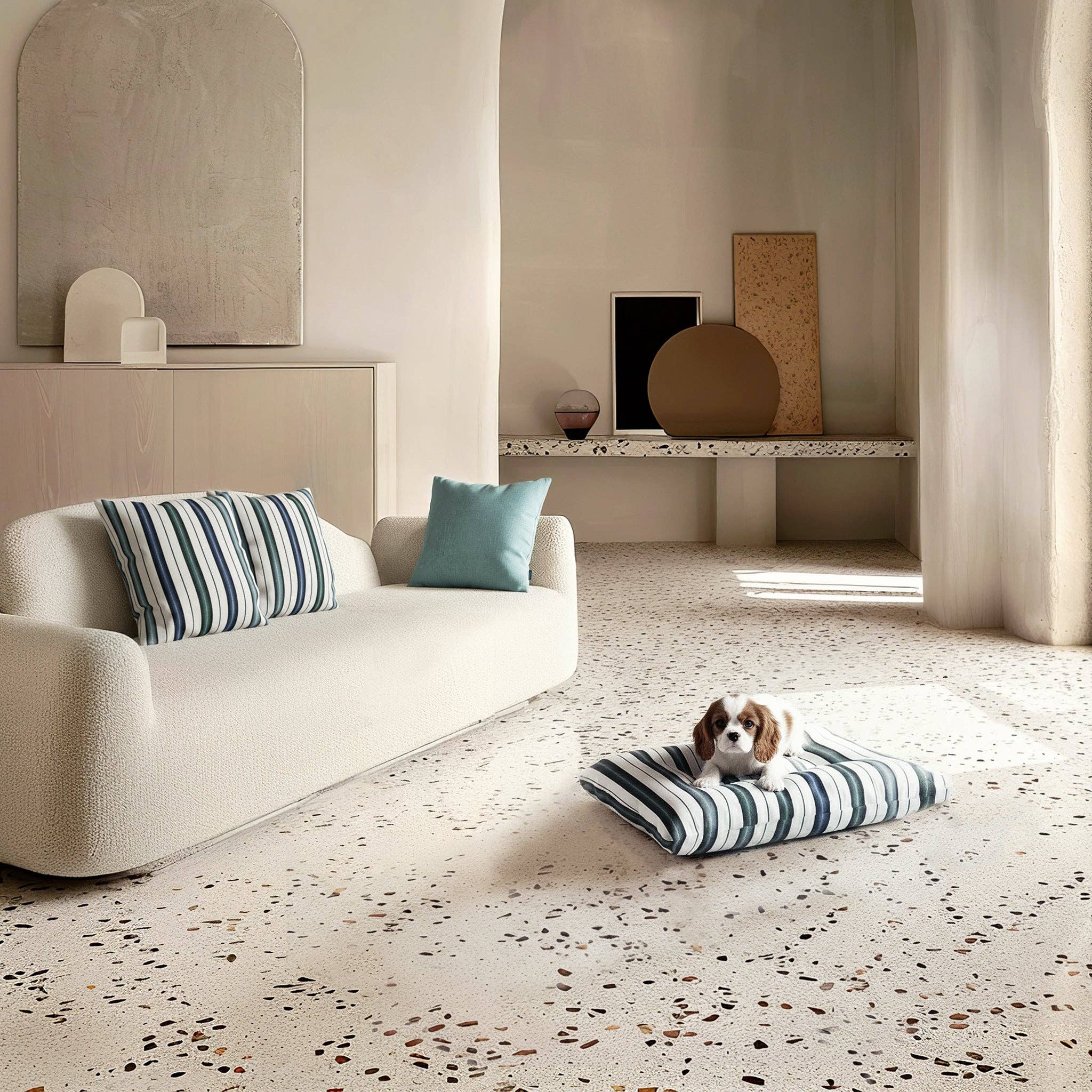 Coussinyet - Wholesale Throw/Decorative Pillow - Merida Striped Pillow Blue2