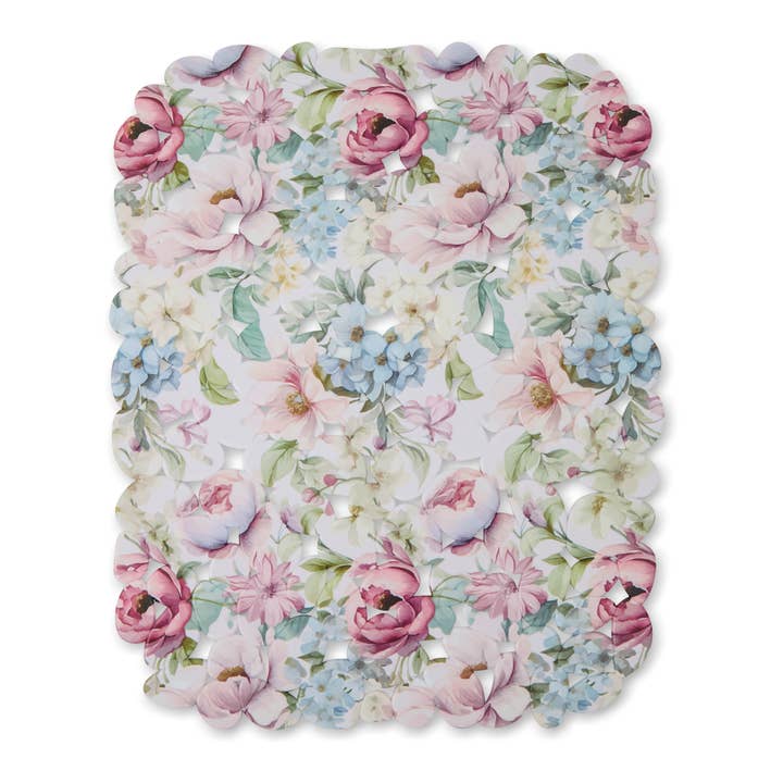 Printed Pebble Sink Mat - Pink Botanical for wholesale by Core Home