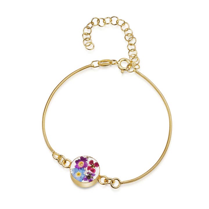 Bracelet Plaqué Or - Purple Haze - Rond. pour la vente par Shrieking Violet