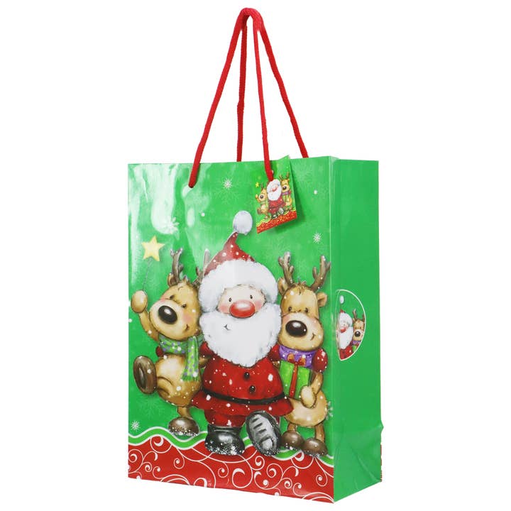 ASSORTED Christmas Santa Claus Paper Gift Bag - 36 Pcs for wholesale on Faire9
