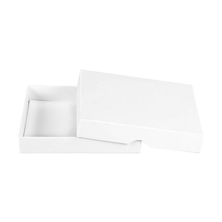 Natürlich verpacken - Vendita all'ingrosso Confezioni regalo - scatola pieghevole 15,5 x 15,5 x 2,5 cm, marrone, nero, bianco, con coperchio, cartone - set di 10