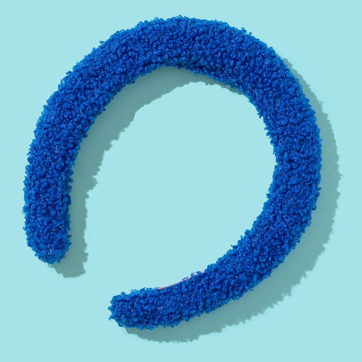 *ON SALE* Padded Headband - Sherpa - Solid Blue - Thea for wholesale by Taylor Elliott Designs