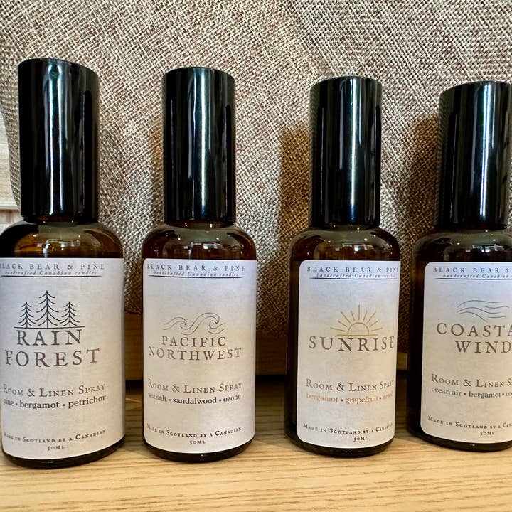 Room and Linen Spray for wholesale by Black Bear & Pine