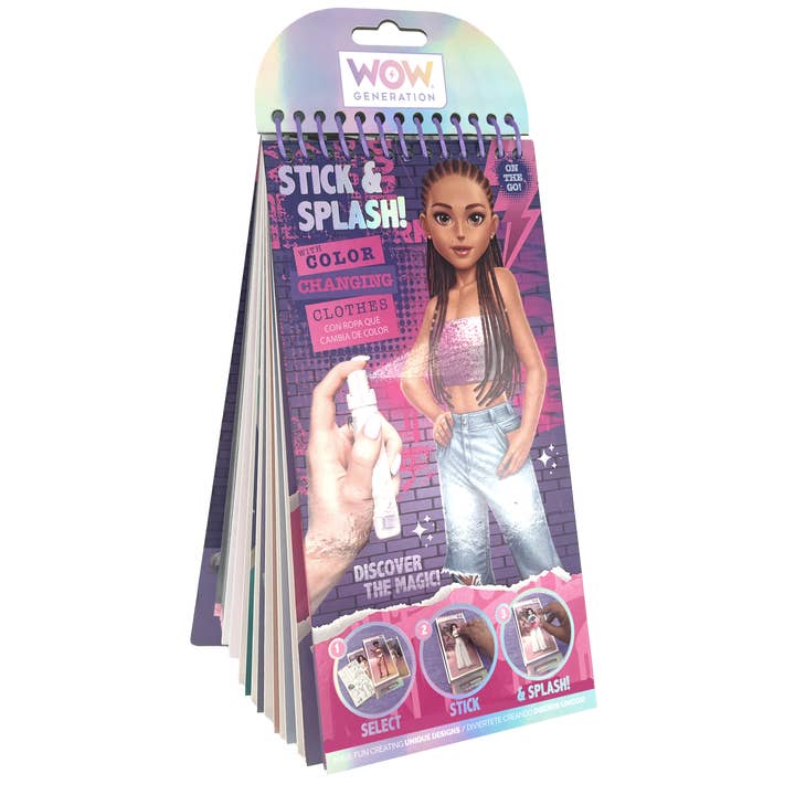 Carnet mode Stick & splash - WOW Generation pour la vente par Kontiki
