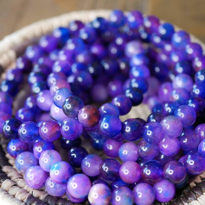 Superior Stones & Gifts INTL LLP – Engroshandel Perlearmbånd – Ædelsten strækarmbånd Lilla Madness Agate Forbedret1