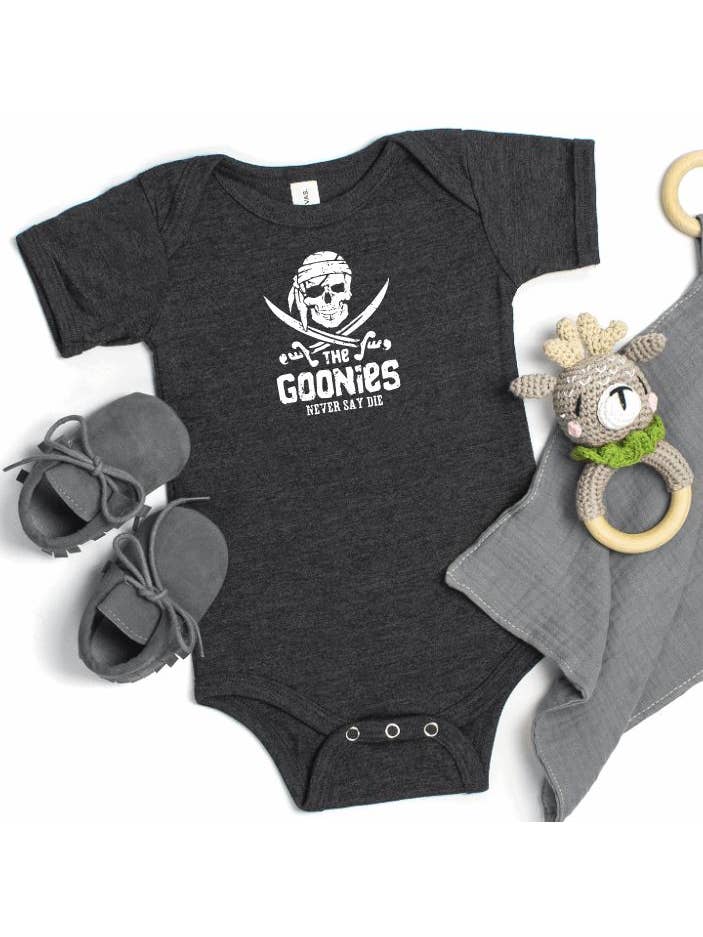 Tron Tron Graphic Wear - Wholesale Clothing Set - Baby - Goonies Never Say Die Bella+Canvas Infant Bodysuit E26