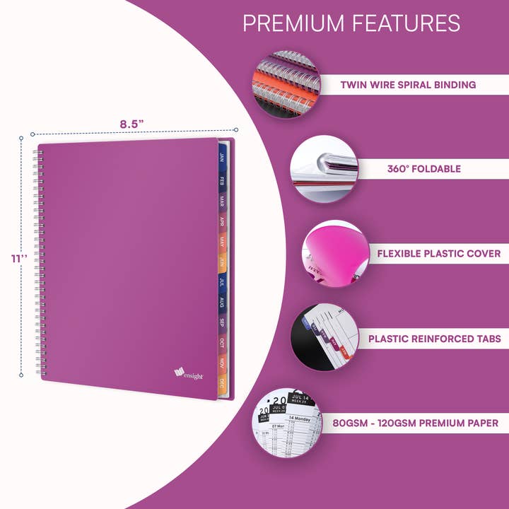Ensight - Wholesale Planner - MAGENTA A4 2026 Jan-Dec Appointment Book & Planner2