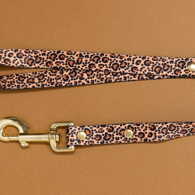 Guinzaglio per cani con stampa leopardata e impronte di zampe per la vendita all'ingrosso da parte di Zaley Designs