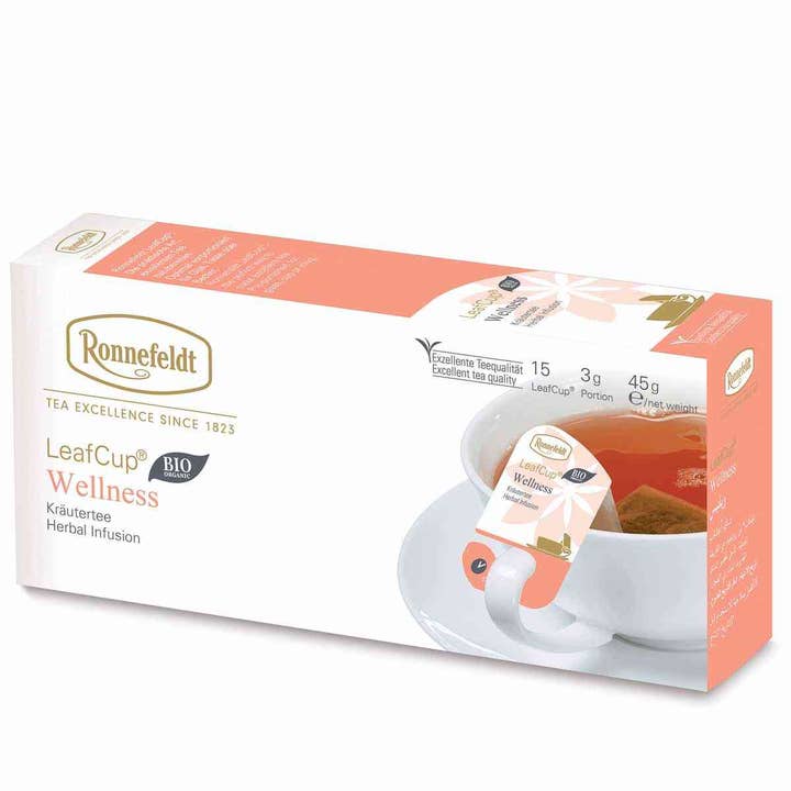 Ronnefeldt LeafCup® Wellness Bio Herbal – 6 × 15 Case
for wholesale by Ronnefeldt USA