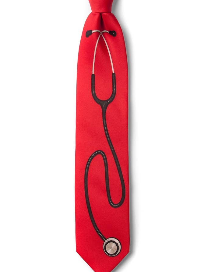 Laat nooit je stethoscoopstropdas achter - Red Microfiber voor wholesale door Wild Ties