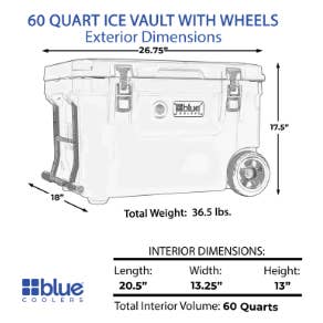 Caddis Sports - Vendita all'ingrosso Borsa termica/frigo - Raffreddatore roto-stampato Ice Vault da 60 litri con ruote9