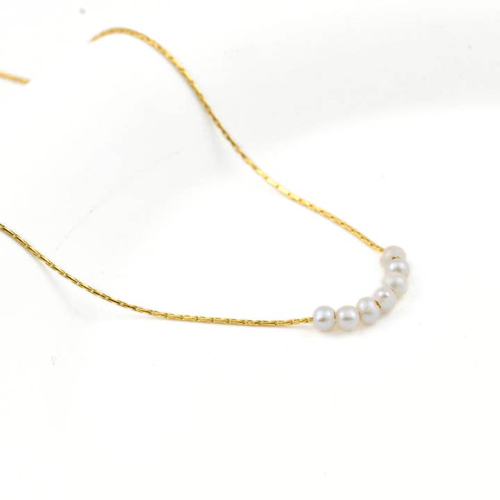 Blueyejewelry - Vendita all'ingrosso Collane di perline/perle - Collane con catena di perle dorate - catene assortite impermeabili14