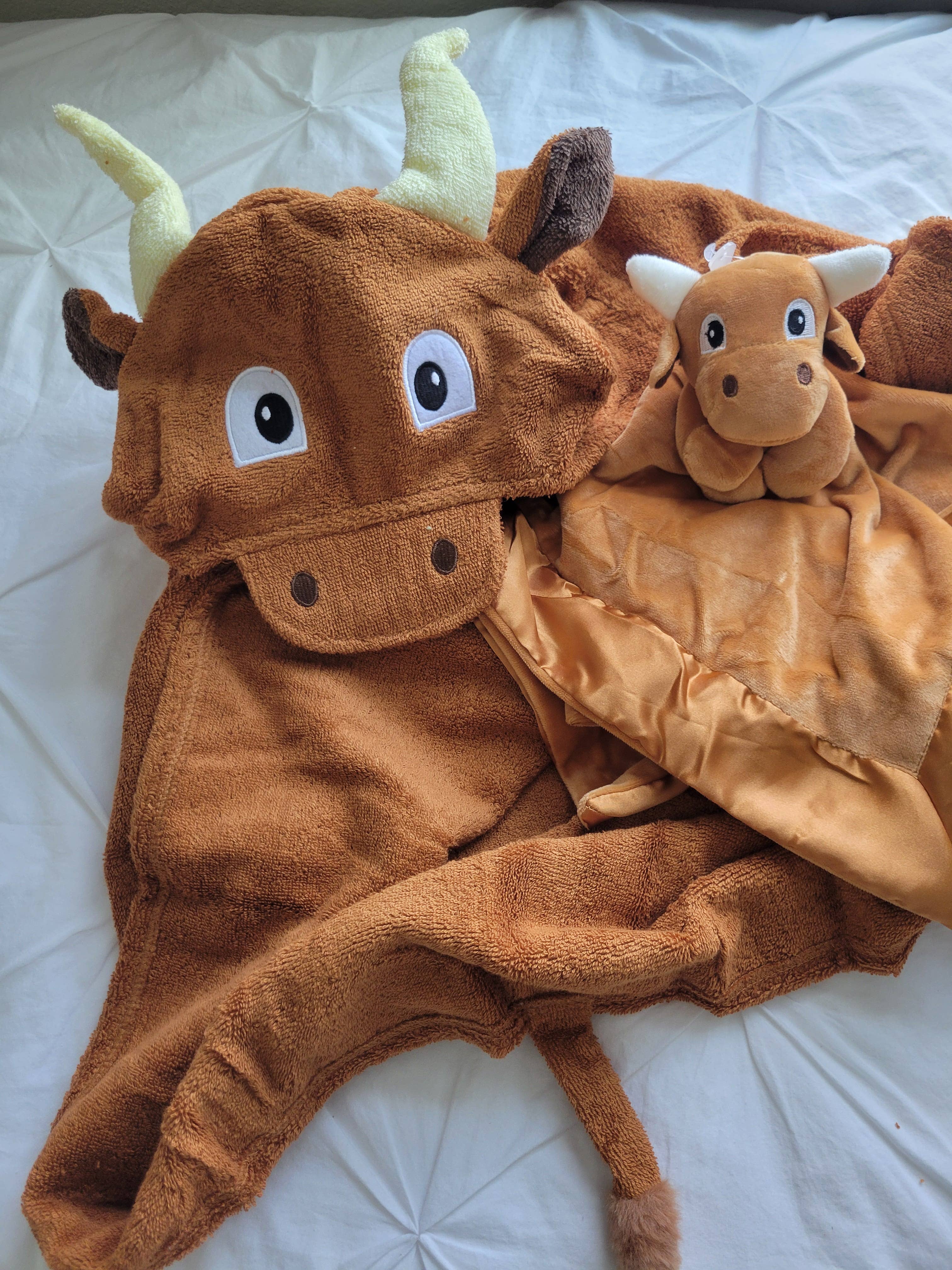 Yikes Twins - Wholesale Security/Cuddle Blanket - Baby - Longhorn Lovey security blanket for travel and bedtime2