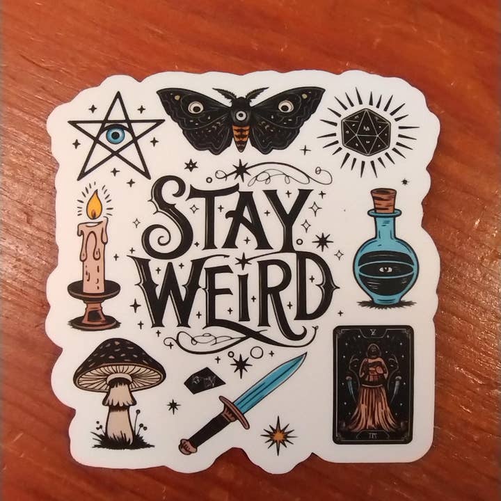 The Crafty Bookworm3 - Wholesale Sticker - Stay Weird Witchy Gothic Occult Mystic Magic Sticker3