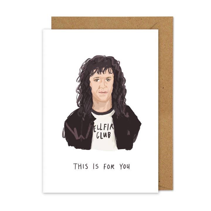 Eddie Munson (Stranger Things) Inspirerat kort för wholesale av Middle Mouse