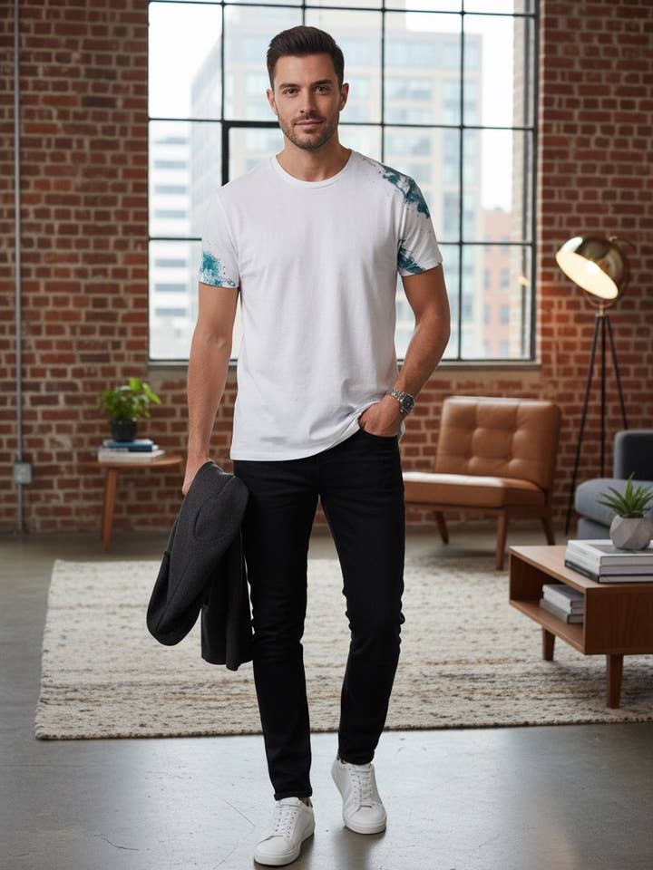 T-shirt Unisex Tie and Dye – Pezzo Unico | Fatto a Mano & Ecosostenibile per la vendita all'ingrosso da parte di Ykonic Paris