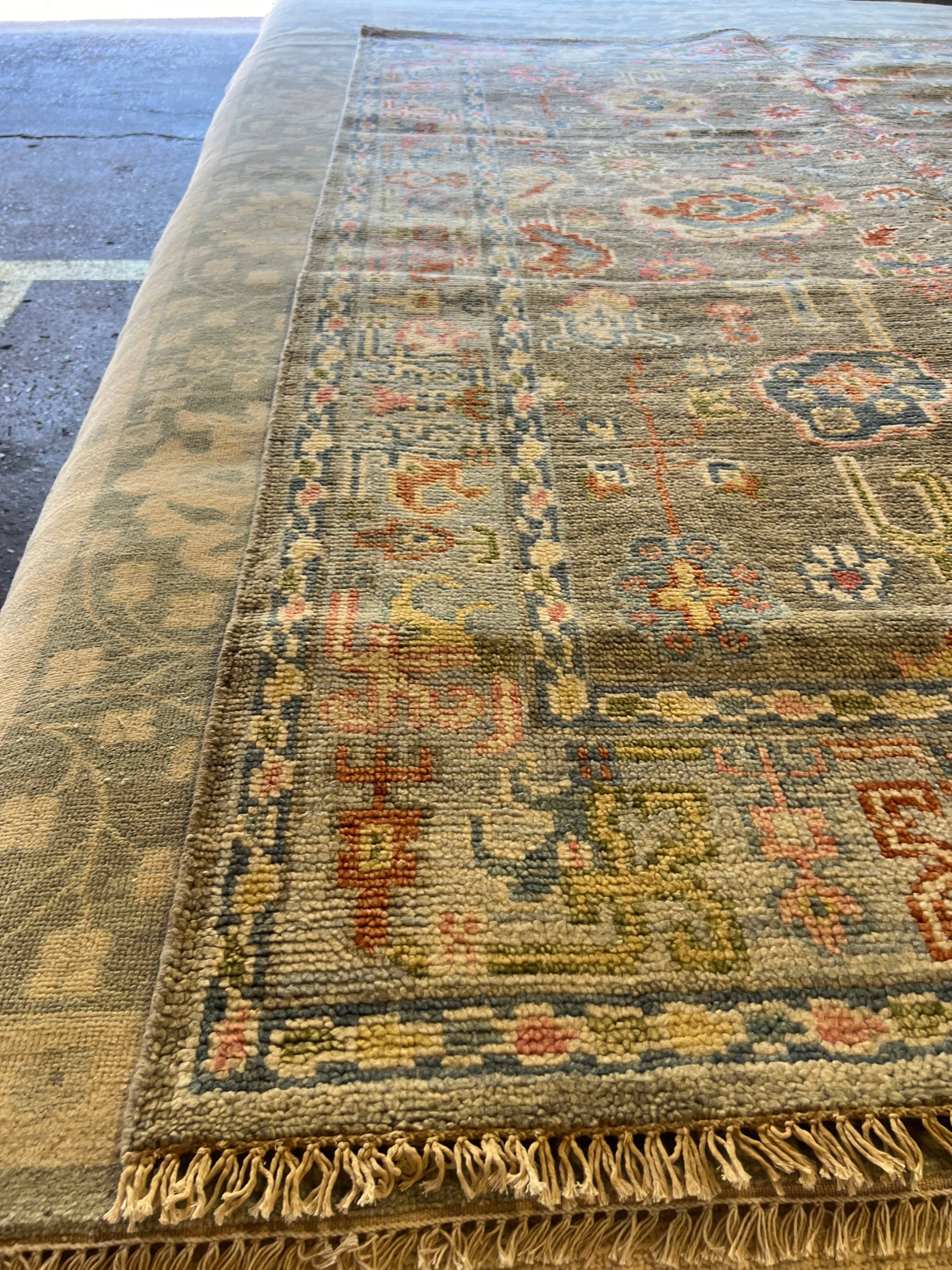 Banana Manor Rug Co. - Wholesale Area Rug - Bianca  8x10 Grey Hand-Knotted Oushak Rug11