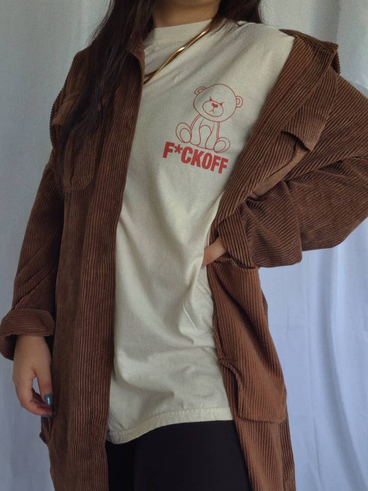 F OFF BEAR | OVERSIZED THROWBACK TEE for wholesale by Thread House