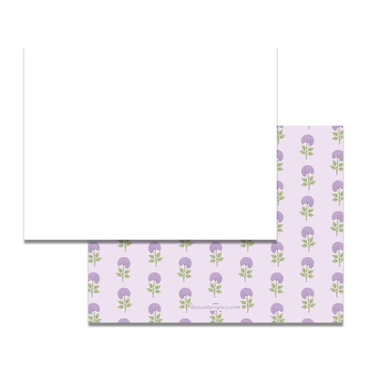 Lilac Stationery Set for wholesale by Lilypad Design Co.