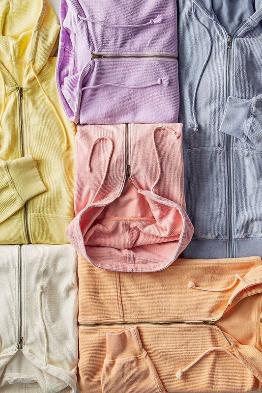 Urban Daizy - Wholesale Hoodie - Women's - Oversized Ribbed Dolman Sleeve Hoodie19