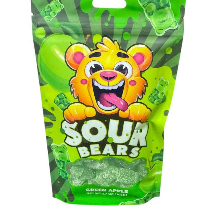 Sour bears inc - Wholesale Gummy - Sour Bears - Green Apple Flavor (3.7oz)