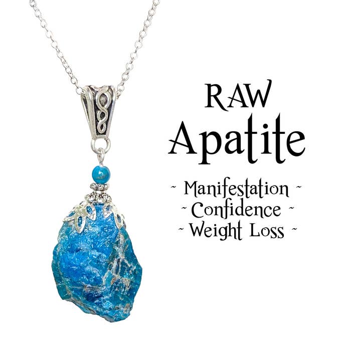Raw Apatite Pendant, Manifestation, Confidence, Weight Loss for wholesale by Glorious Healing Crystals