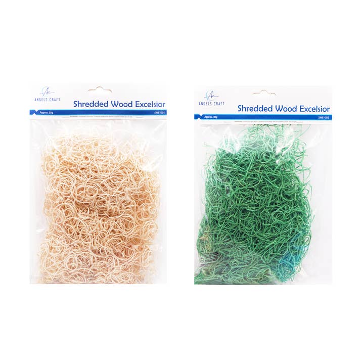 Angels Craft – wholesale Craft supplies – Shredded Wood Excelsior, Approx. 30g0