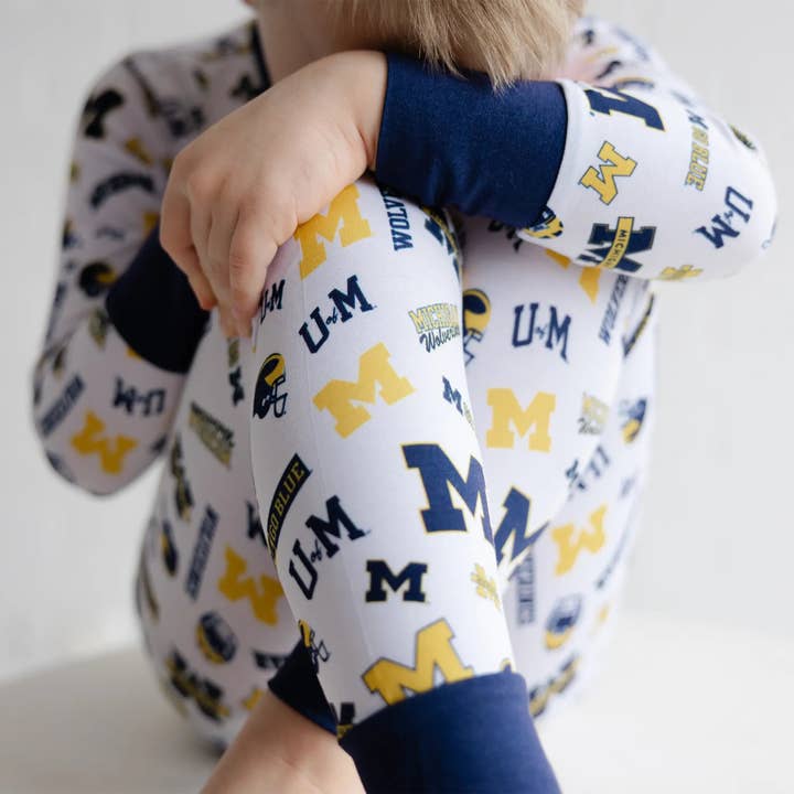 Tailgate Tikes - Wholesale Sleepwear Set - Kids - Michigan Wolverines Two-Piece Pajama Set5