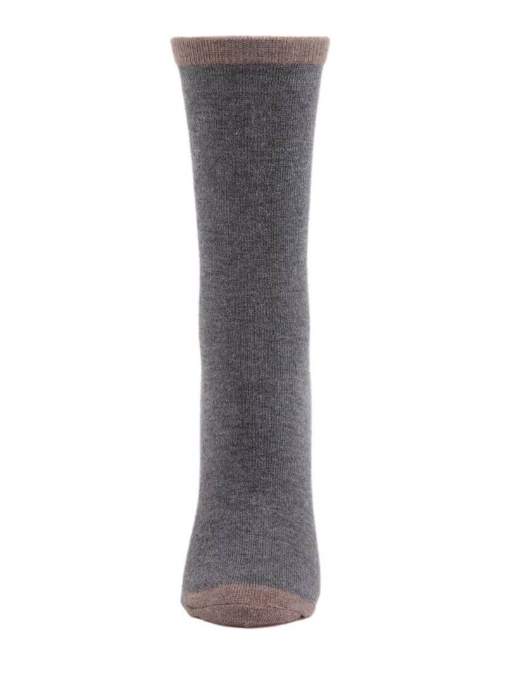 Infinity Classics International Inc. - Wholesale Socks - Women's - MeMoi Tipped Flatknit Cashmere Crew Socks8