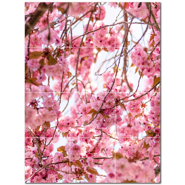 Flower Ceramic Tile Ceramic Tile Mural PT500637 for wholesale by Picture-Tiles.com