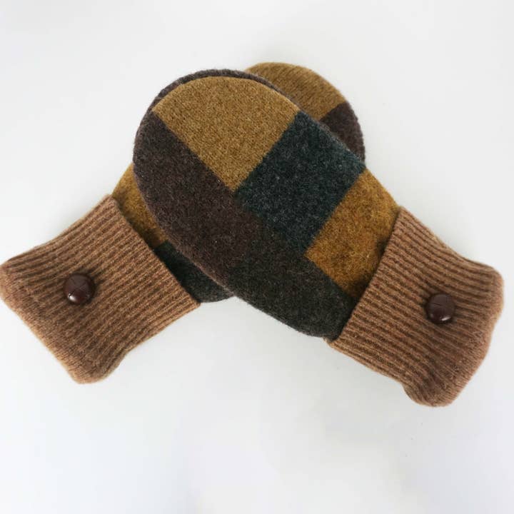 One Stitch Away - Wholesale Mittens - Women's - Felted Wool Mittens – Handmade, Upcycled & Lined for Warmth2