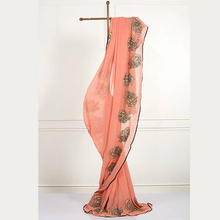 Rose Rhapsody Saree for wholesale by House of Badnore