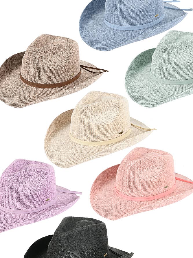 Chapéu de Cowboy com Faixa de Tecido Terry C.C por atacado de Hana