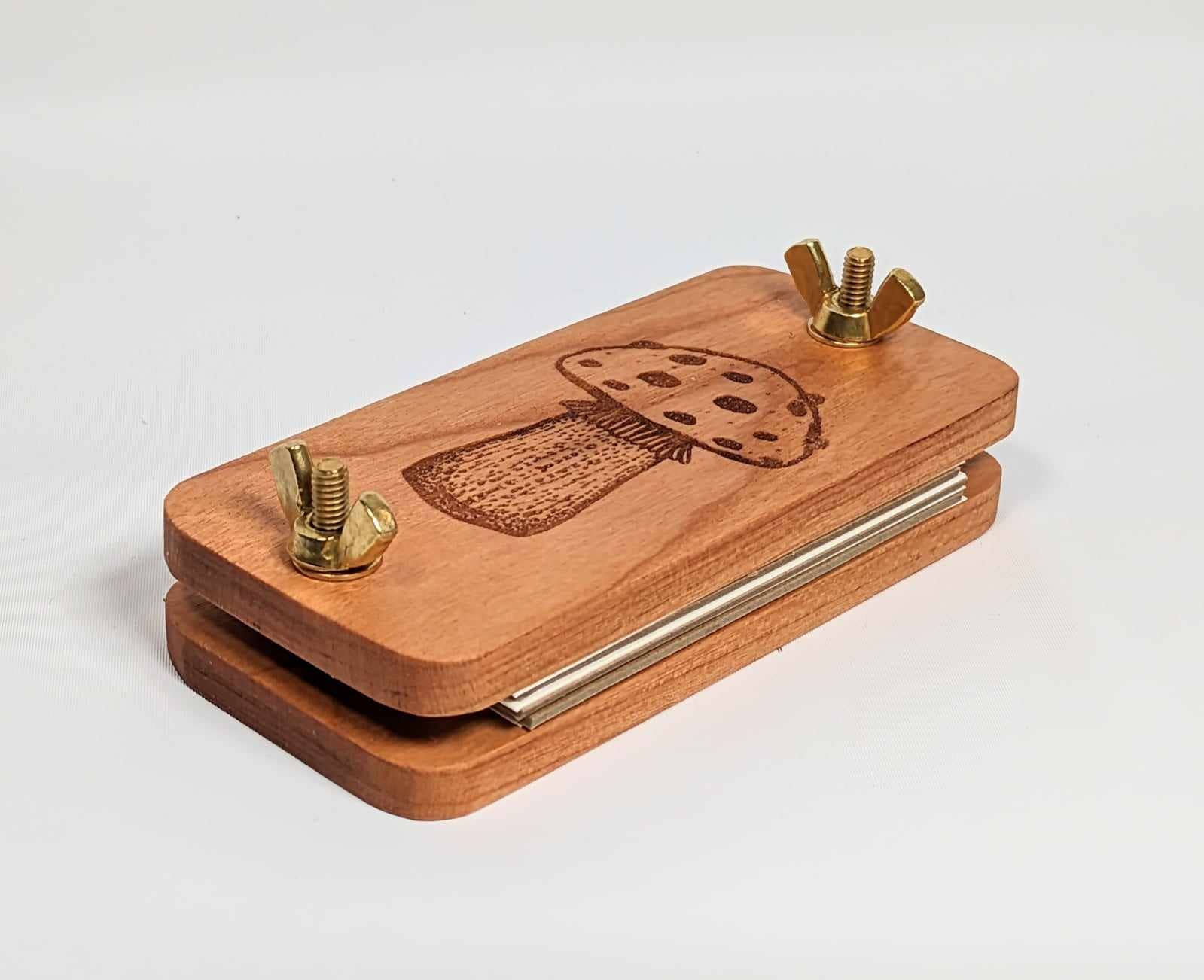 Macon Makes - Wholesale DIY Craft Kit - Pocket Sized Flower Press With Mushroom Design | 2"x4"2